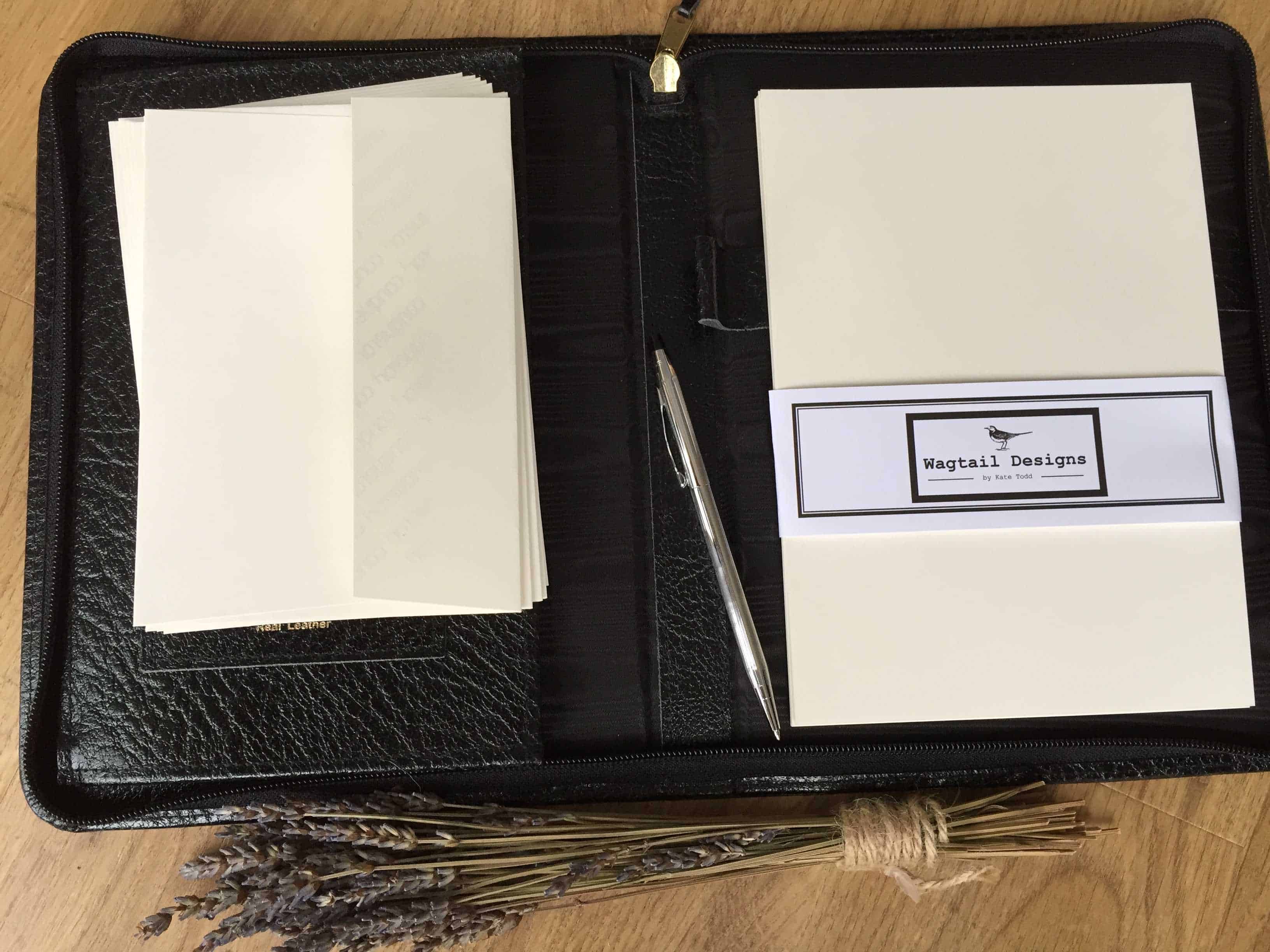 Writing Paper Gift Set in a Luxury Leather Writing Case
