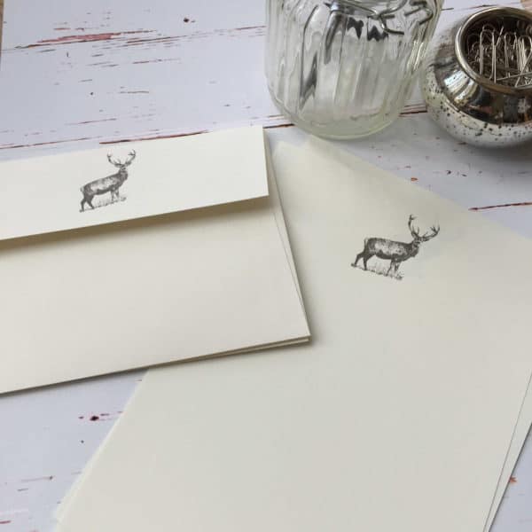 Writing paper gift set with a Deer/Stag illustration