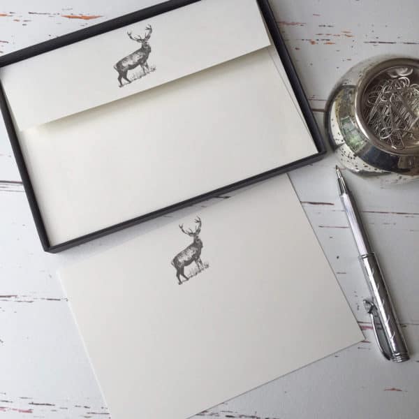Notecards with a Deer/Stag illustration