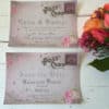 A postcard style wedding invitation