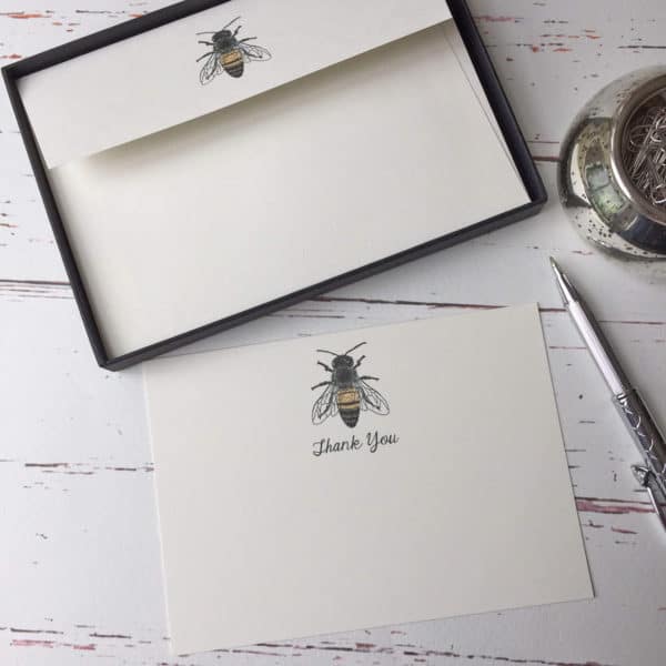 Thank you cards with a Honey Bee illustration