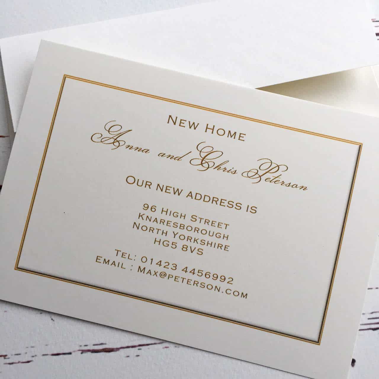 change-of-address-cards-in-a-gold-effect-wagtail-designs-co-uk
