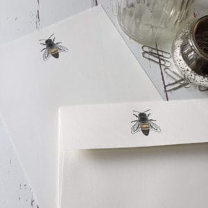 Writing Paper gift set with Honey Bee illustration