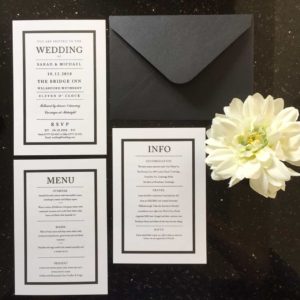 Black and White Wedding Invitations