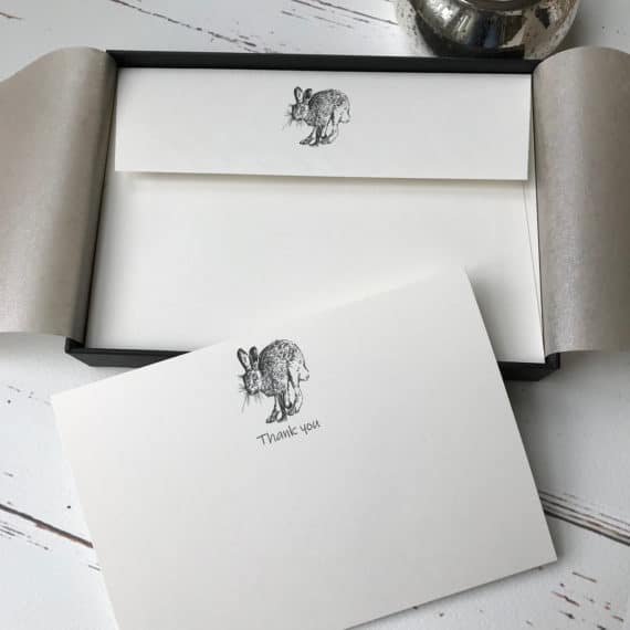 Hare thank you cards