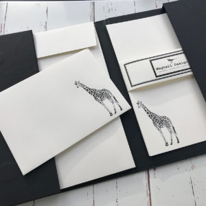 Giraffe writing paper